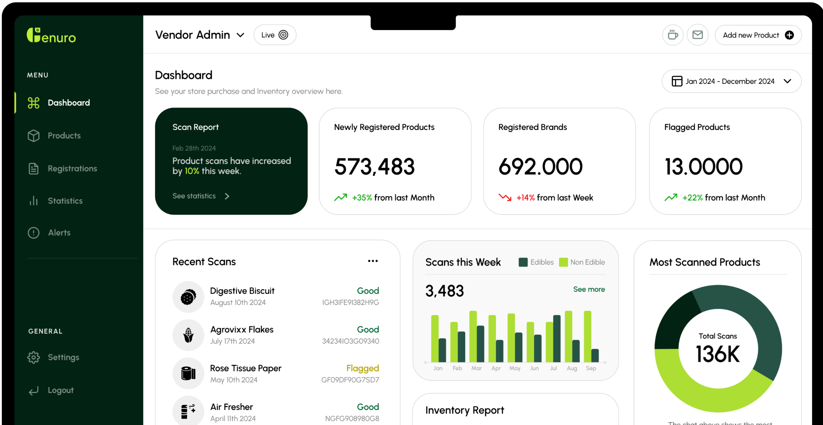genuro Dashboard Interface